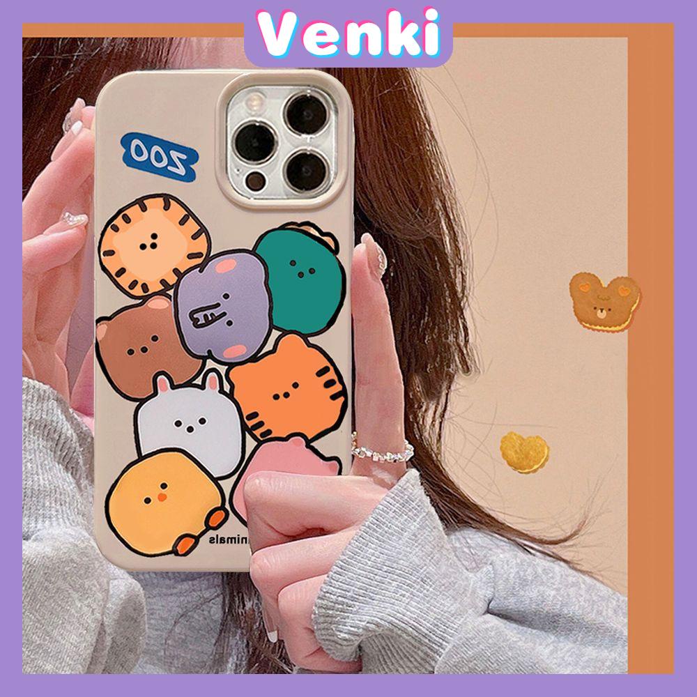 Case iPhone 14 Pro Max TPU Soft Case Cartoon Cute Animals Glossy Khaki Candy Case Camera Protection Shockproof For iPhone 14 13 12 11 Plus Pro Max 7 Plus X XR