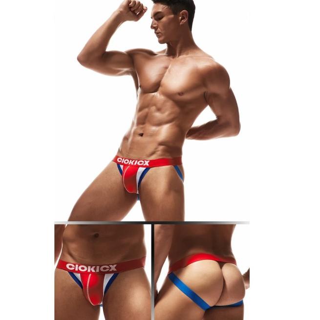 JE061. Jockstrap Pria. Men's Underwear Jockstrap - Merah, XL