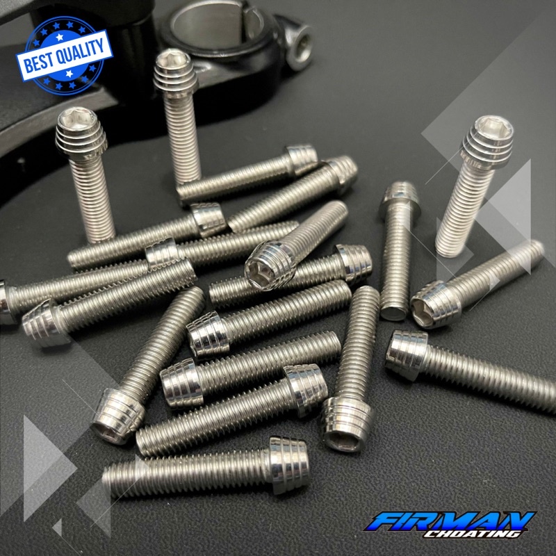 probolt baut kerucut m8x30 drat 12 panjang 3cm untuk rizer stang (4pcs)