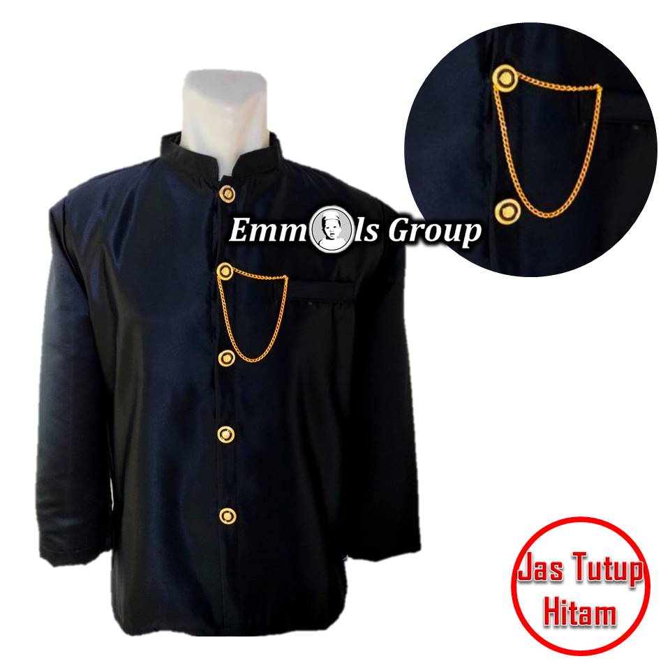 [COD & READY STOK] Jas Tutup Pakaian Baju Adat Khas Pria Bugis Makassar Warna Hitam