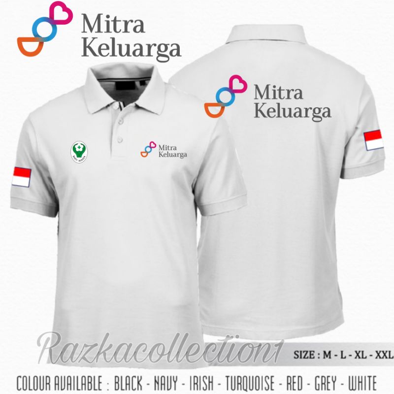 Polo Shirt Rumah Sakit Mitra Keluarga / Baju Kaos Kerah Rumah Sakit Mitra Keluarga Premium