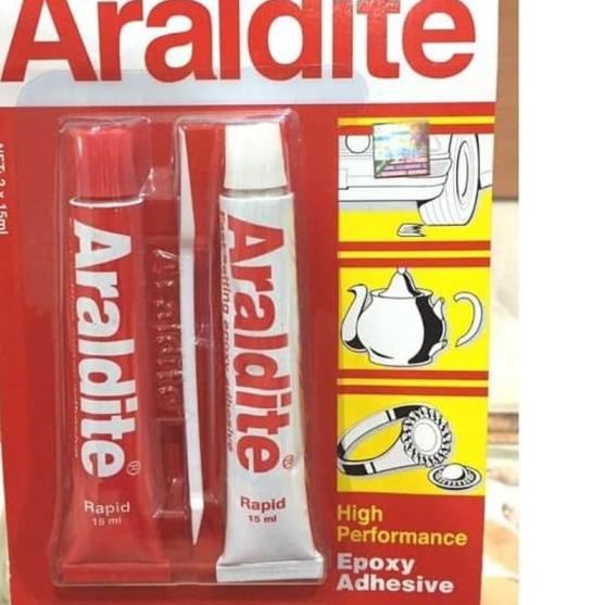 

ARALDITE Merah 5 Menit Lem Besi Epoxy Rapid Minutes Adhesive 30 ml