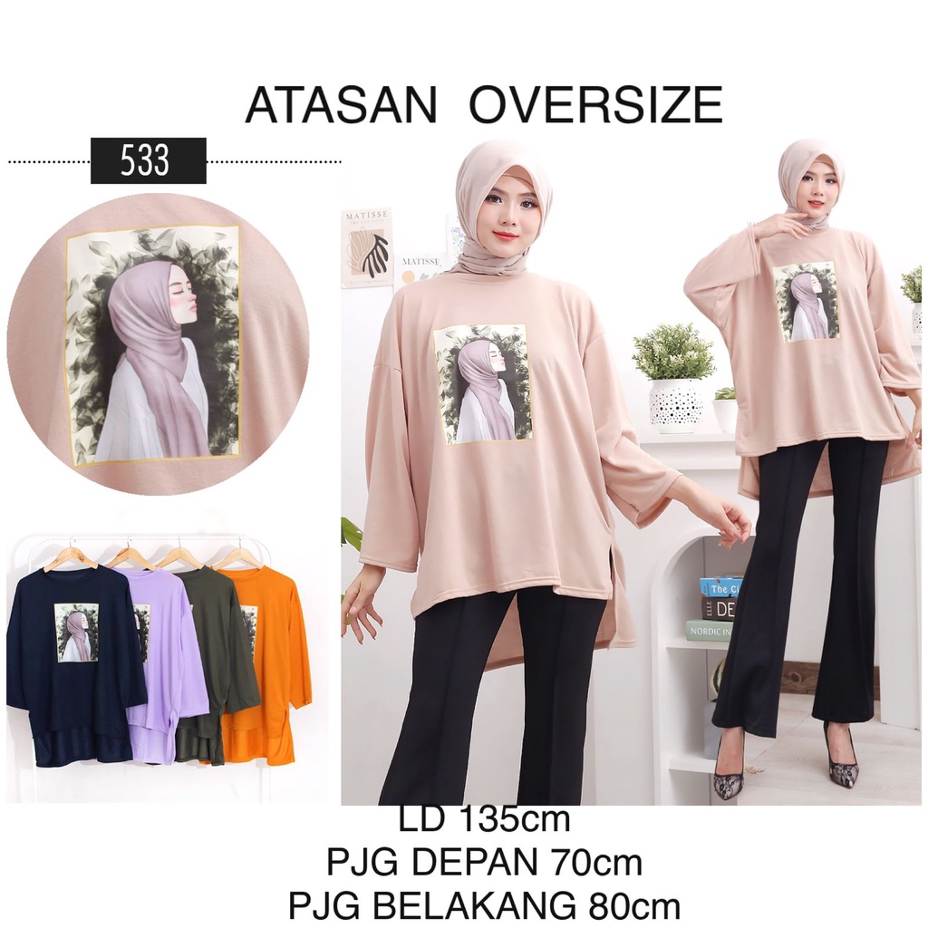 GR ATASAN OVERSIZE JUMBO BASIC KAOS VIRAL SR553