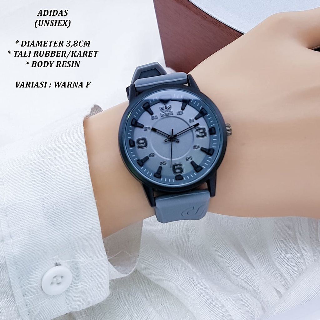 (BISA COD) JAM TANGAN WANITA A-001 FASHION TALI RUBBER BODY BULAT RESIN