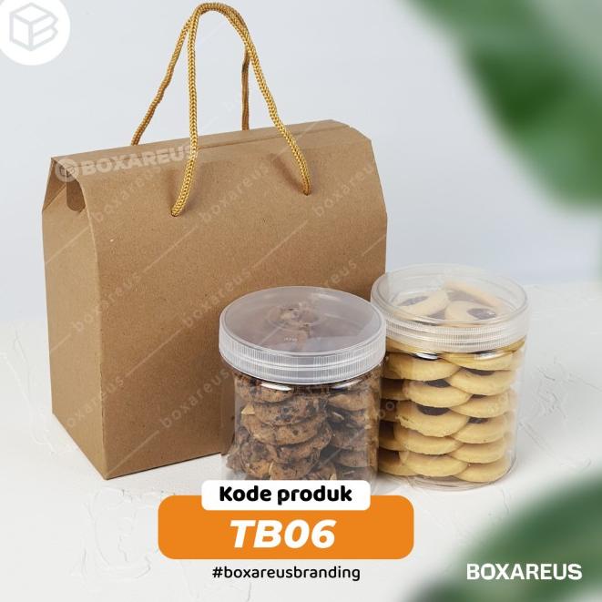 

Box Toples Kue Kering Packaging Kotak Cookies Kemasan | TB06 Brown