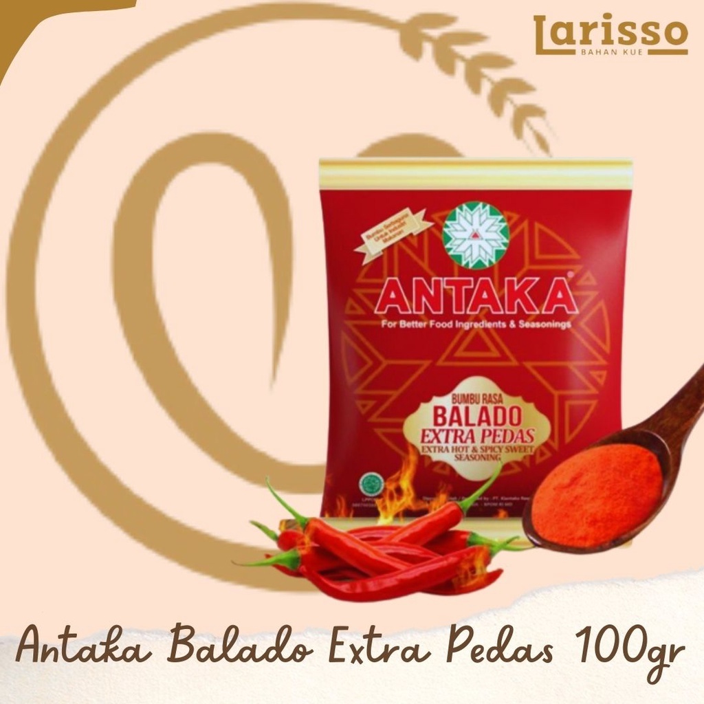 

ANTAKA MERAH BUMBU TABUR SERBAGUNA 100GR BALADO EXTRA PEDAS