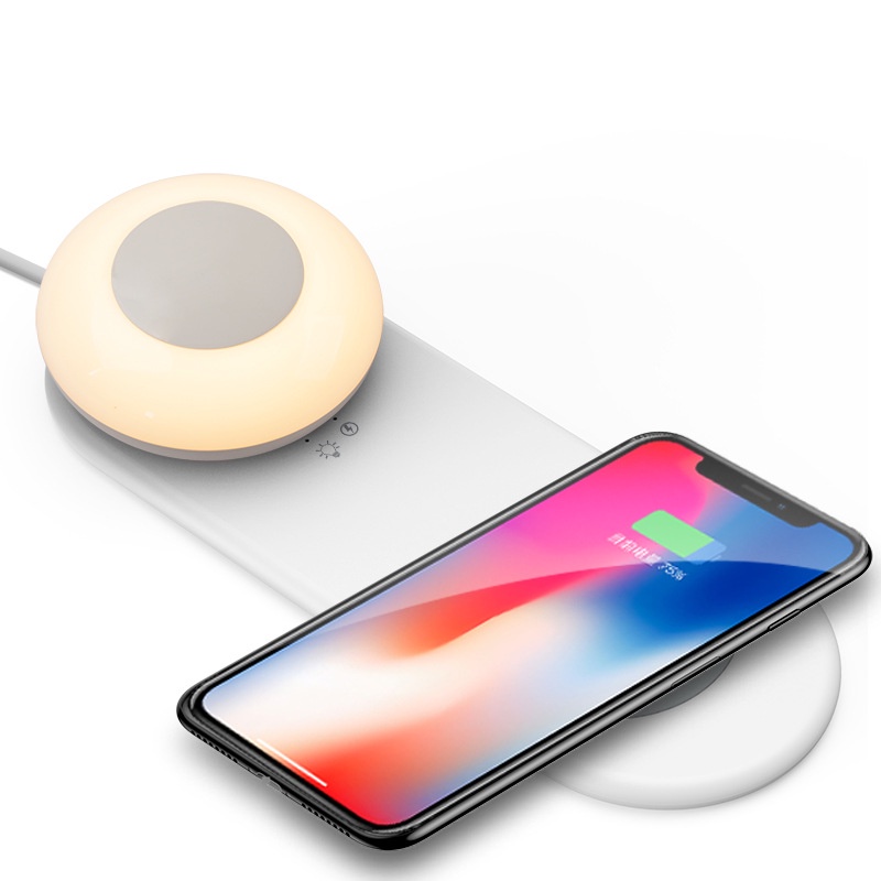 ❤️ SUHU ❤️ Lampu Tidur WIRELESS CHARGER DIGITAL LED Fast Charging