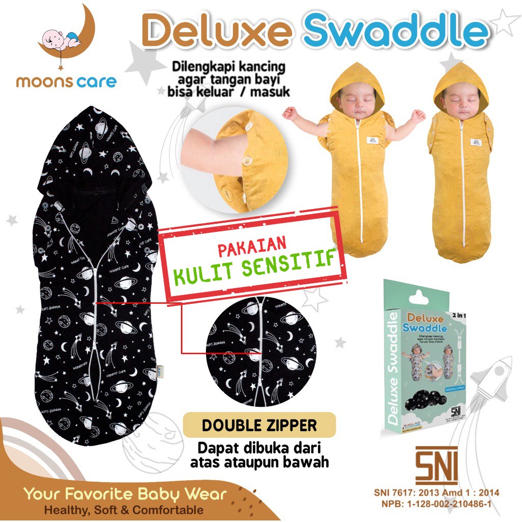 SNI DITA MOONSCARE BEDONG BAYI INSTAN MOTIF, BEDONG BAYI TANGAN LUCU, BEDONG