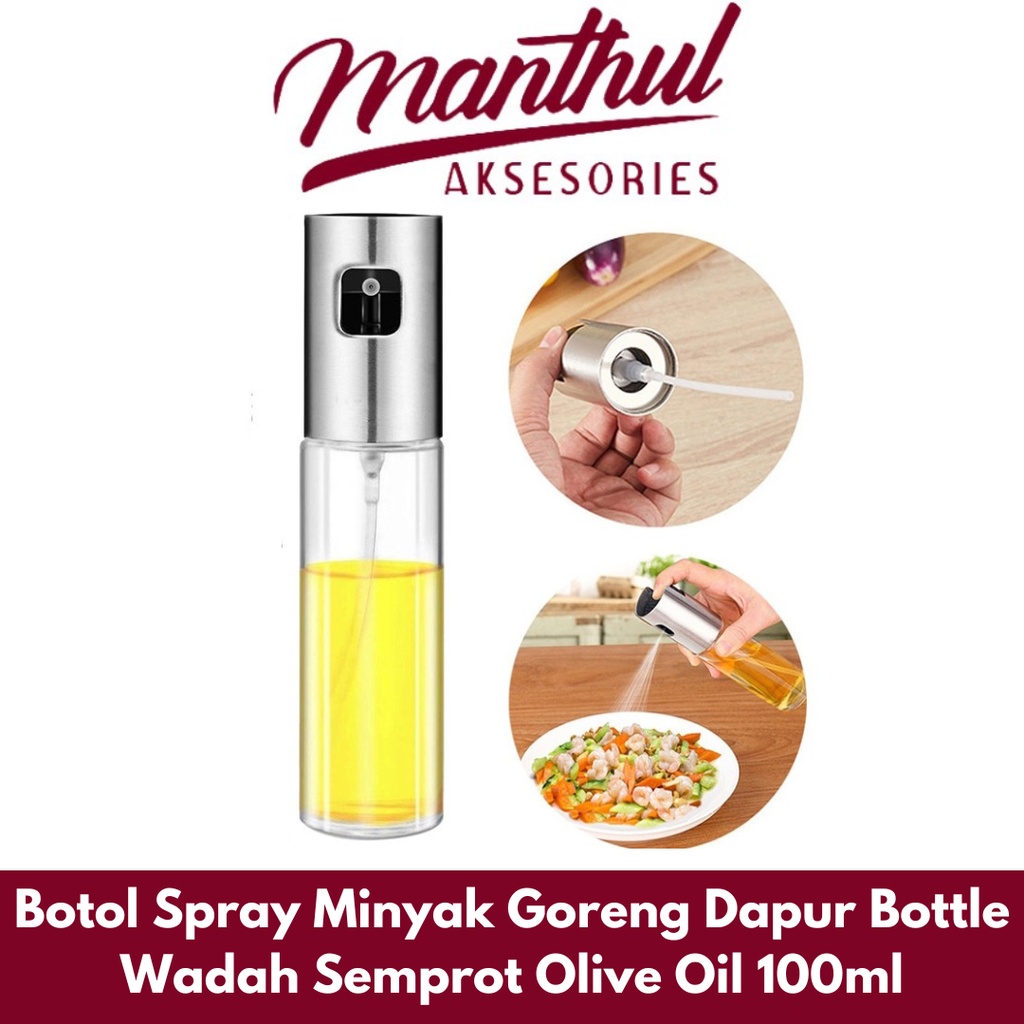 Botol Spray Minyak Goreng Dapur Bottle Wadah Semprot Olive Oil 100ml