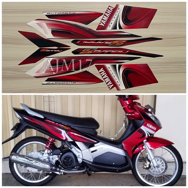 STIKER STRIPING NOUVO Z 2007 MERAH