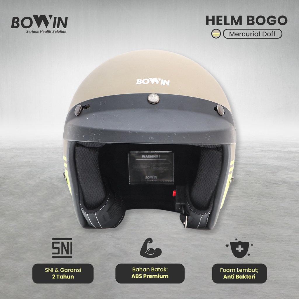 Bowin Helm Bogo Special Edition (Helm Standard SNI / Helm Half Face)