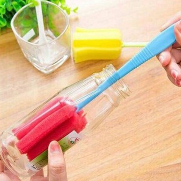 TGM - Spons Tongkat Pembersih Botol Minum / Sikat Busa Pembersih Dot Susu Bayi / Cleaner Sponge Stick Sikat Spon Pencuci Gelas Serbaguna