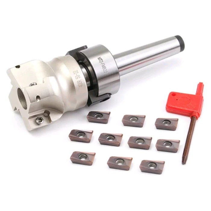 facemill. pisau milling 50mm set insert dan arbor fmb22 for bor frais