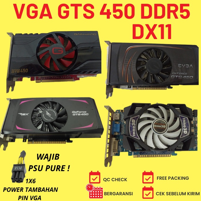 VGA CARD 512MB 128BIT DDR5 GTS450 DX11