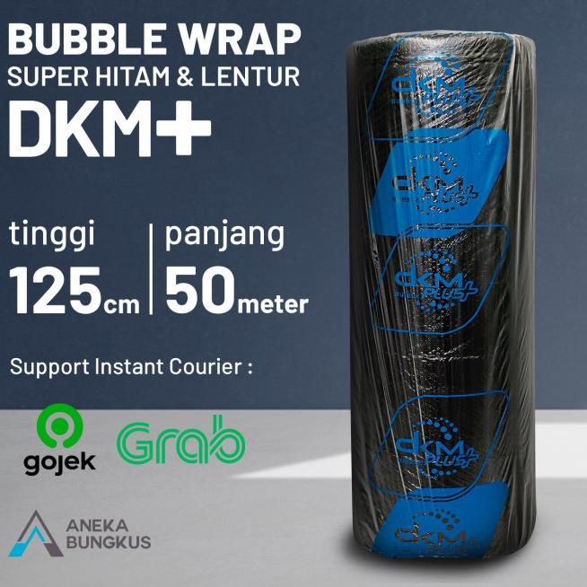 

PLASTIK BUBBLE WRAP HITAM PEKAT - ANTI TEMBUS (Merk DKM, 125cm x 50m