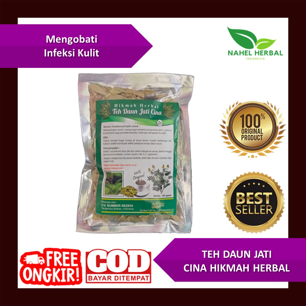 Teh Pelangsing Jati Cina Hikmah 100% Original Bpom - Obat Diet Herbal Langsing Perut Buncit Plus Ori