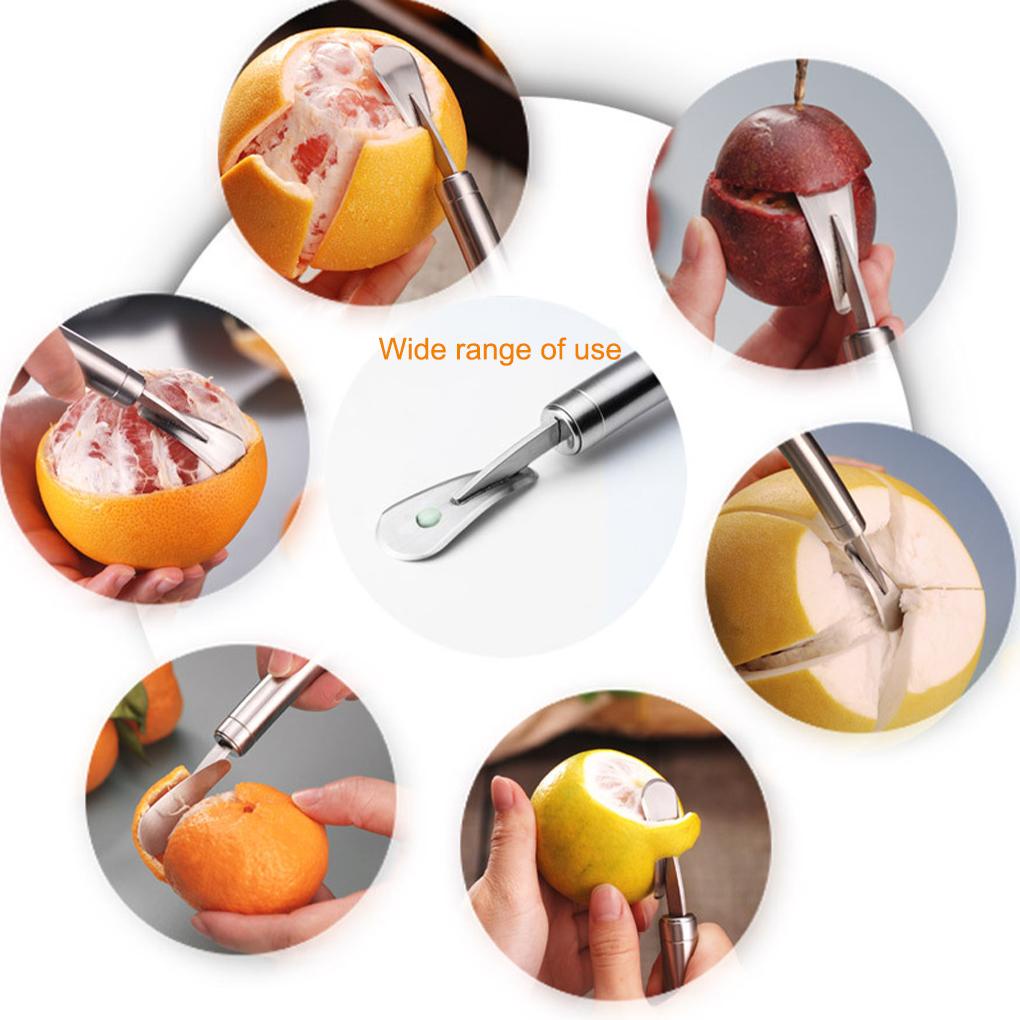 Alat Pengupas Jeruk304Stainless Steel Reusable Cooking Fruit Stripper Travel Lemon Opener Washable Zester Remover Dengan Hook Gantung