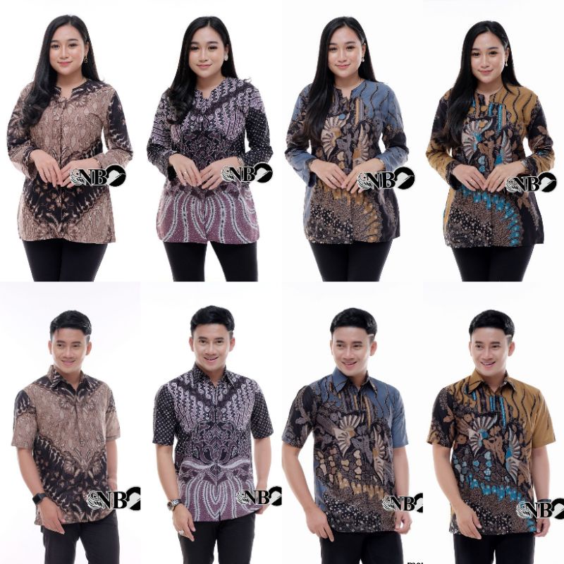 Baju Batik Couple Modern M L XL XXL Atasan Baju Batik Pria Wanita Kantor