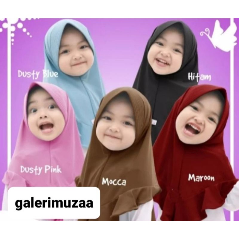 Jilbab Falisha Baby/Anak Jersey 0 - 2 Tahun