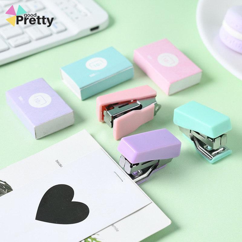 stapler staple cute set Stapler Mini Set Staples Perlengkapan Kantor  Mengikat Logam Kreatif - PD