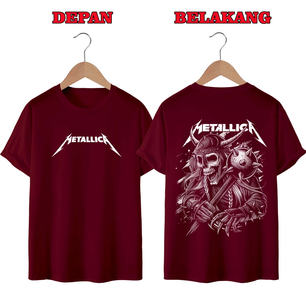 KAOS DISTRO UNISEX (PRIA DAN WANITA) TERBARU, KAOS JUMBO METALICA