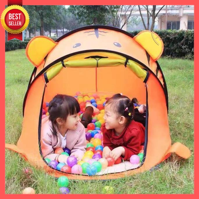 GOS- TENDA ANAK MODEL HEWAN BONUS TAS TENDA CAMPING ANAK LIPAT