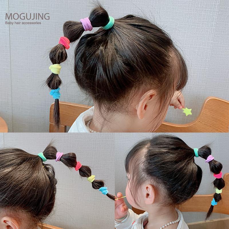 (ISI 50) - Ikat Rambut Donut Anak Perempuan / GRATIS POUCH Kunciran Karet Lucu Anak Perempuan Mainan Hadiah Import Bayi Kiosbalitaaprillia