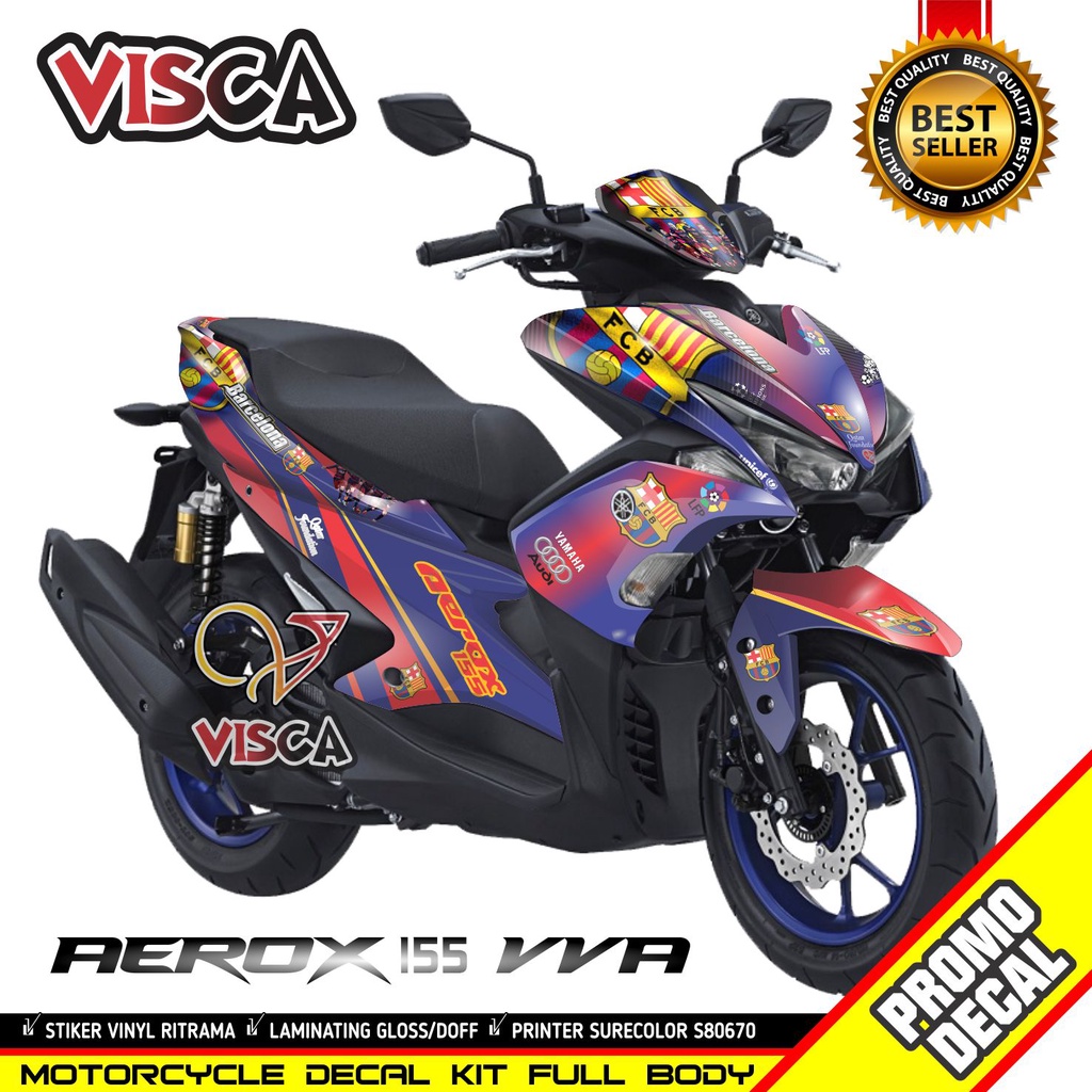 Decal Aerox 155 Full Body Striping Aerox 155 old Stiker Aerox 155 Full Body Barca