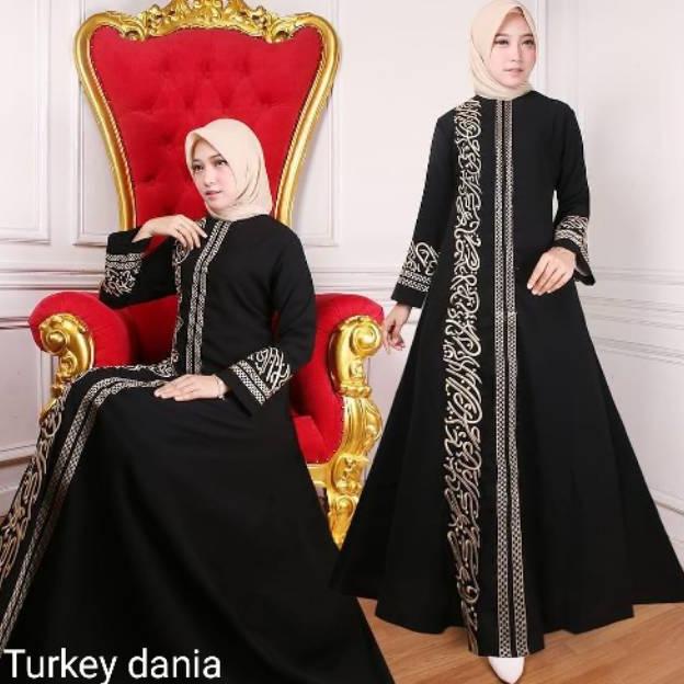 PRODUK- ALMA ABAYA HITAM TURKEY DANIA .