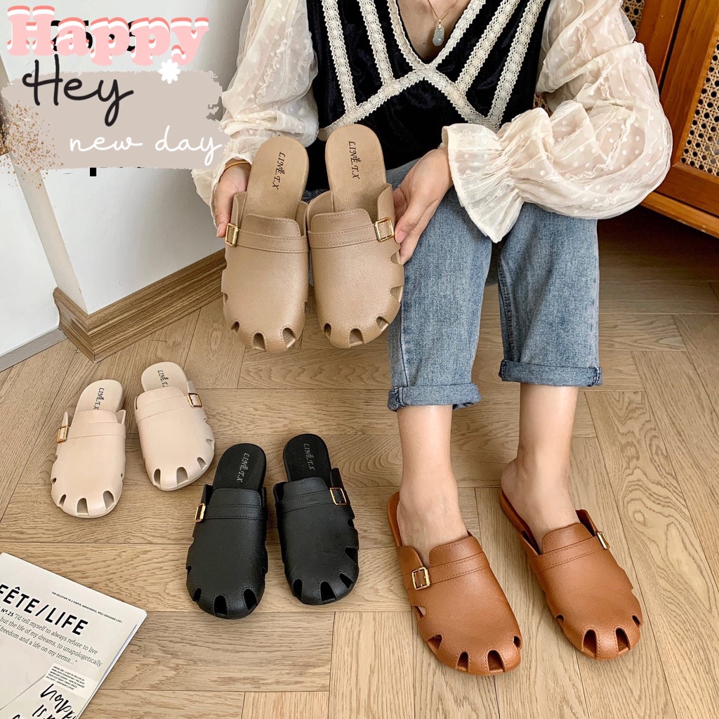 Sandal Wanita Flat SYERA Jelly Import YXL2 - 2210 / SAndal Selop Wanita Karet Korea