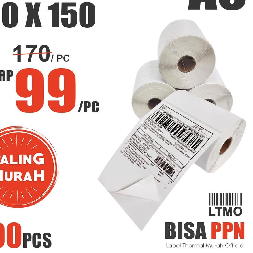 

Trendy Label Bare 100 x 150 A6 kertas stiker thermal 500 pcs 경