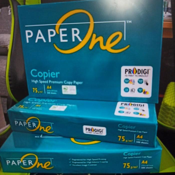 

Kertas A4 75 Gram Paper One/1 Dus= 5Rim