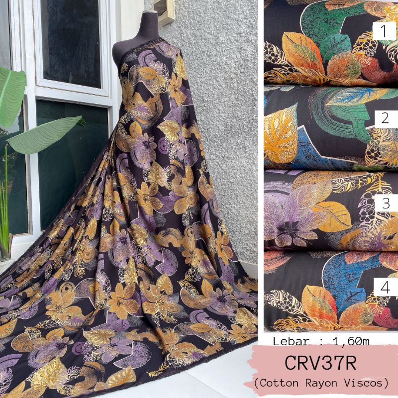 (HAURA TEXTILE) KAIN RAYON VISCOSE EXCLUSIVE GAMIS RAYON