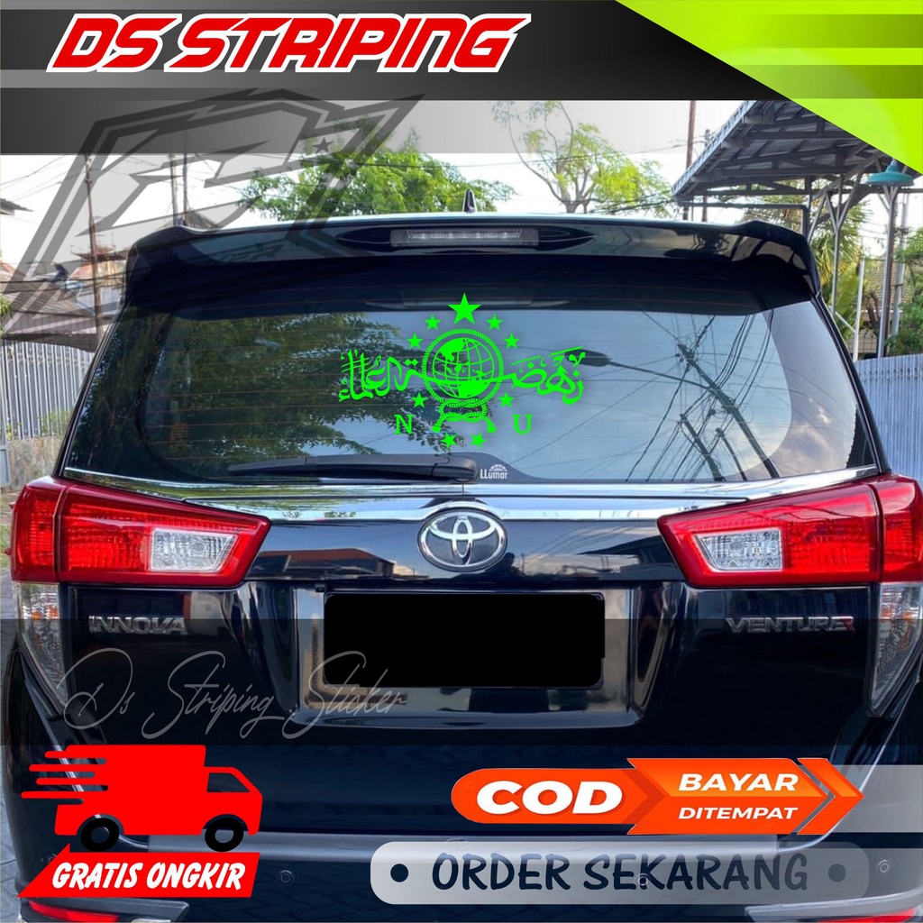 Ct-77 Cutting Stiker NU variasi kaca mobil timbul nyala murah