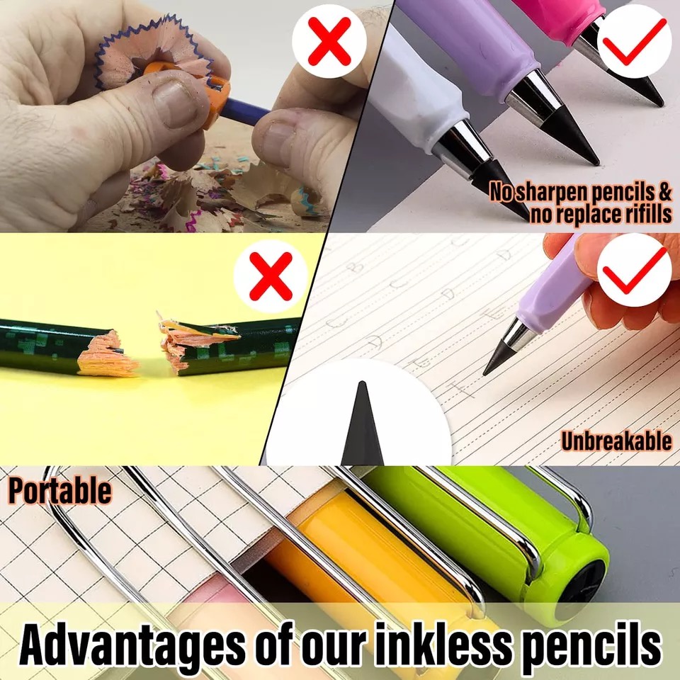 [HKL] PENSIL ETERNAL / PENSIL AJAIB / PENSIL MAGIC WARNA MACARON / PENSIL TANPA ISI / PENSIL ANAK SEKOLAH