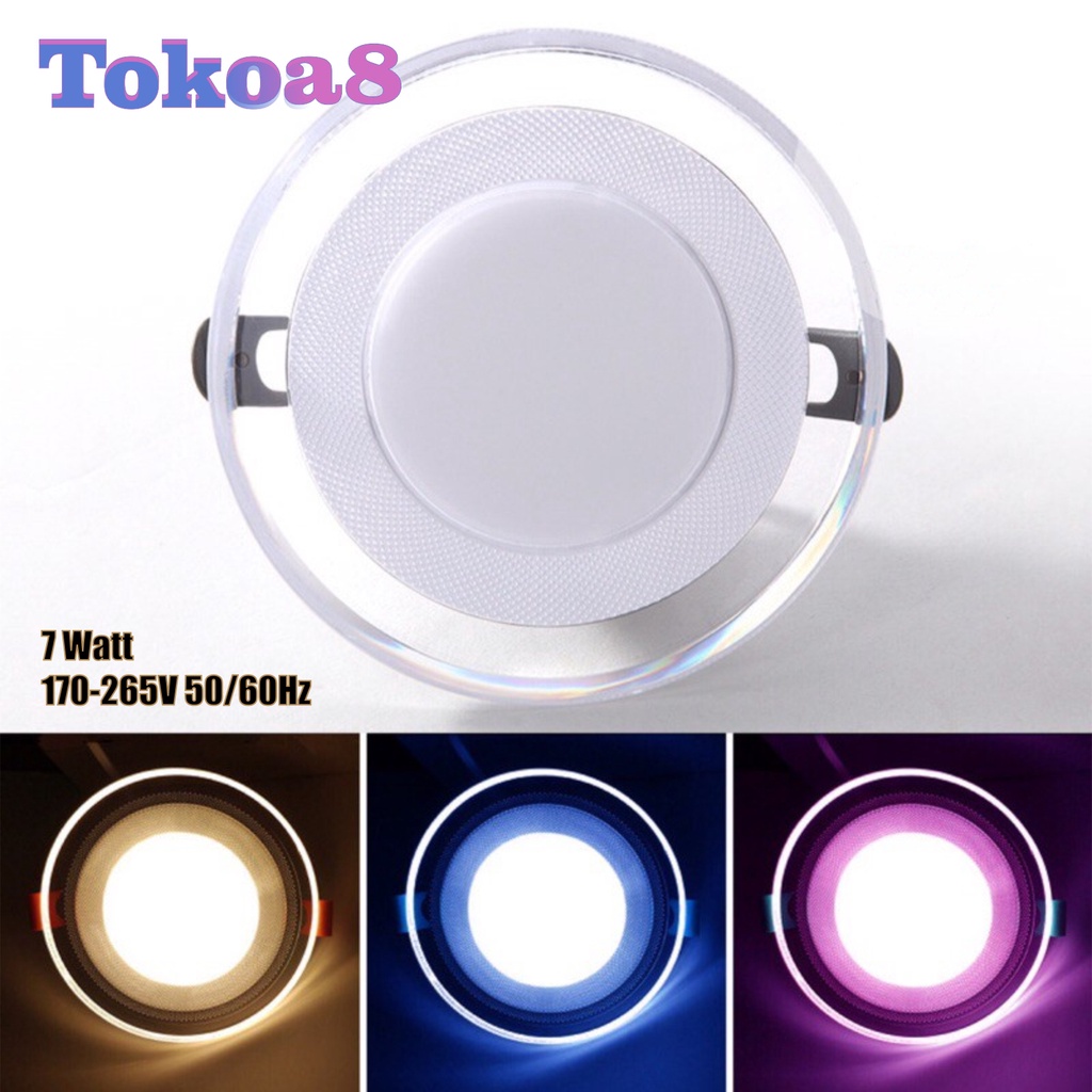 Lampu Downlight 7 Watt 3 Warna / Panel Led 3 warna