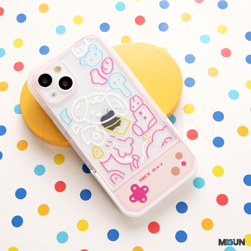 New! Korean CASE + STAND - Softcase Fullcover for iPhone 7 8 SE2020 7+ 8+ X XS XR XSMAX 11 11PRO 11PROMAX 12 13 PRO PROMAX 14 14PLUS 14PRO 14PROMAX