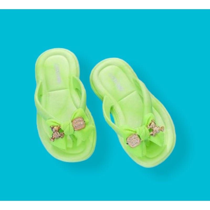 Sandal Jepit Anak Perempuan Viral Motif Pita Bear Sandal Anak Cewek Jelly Import Empuk Sandal Jepit Anak Terbaru