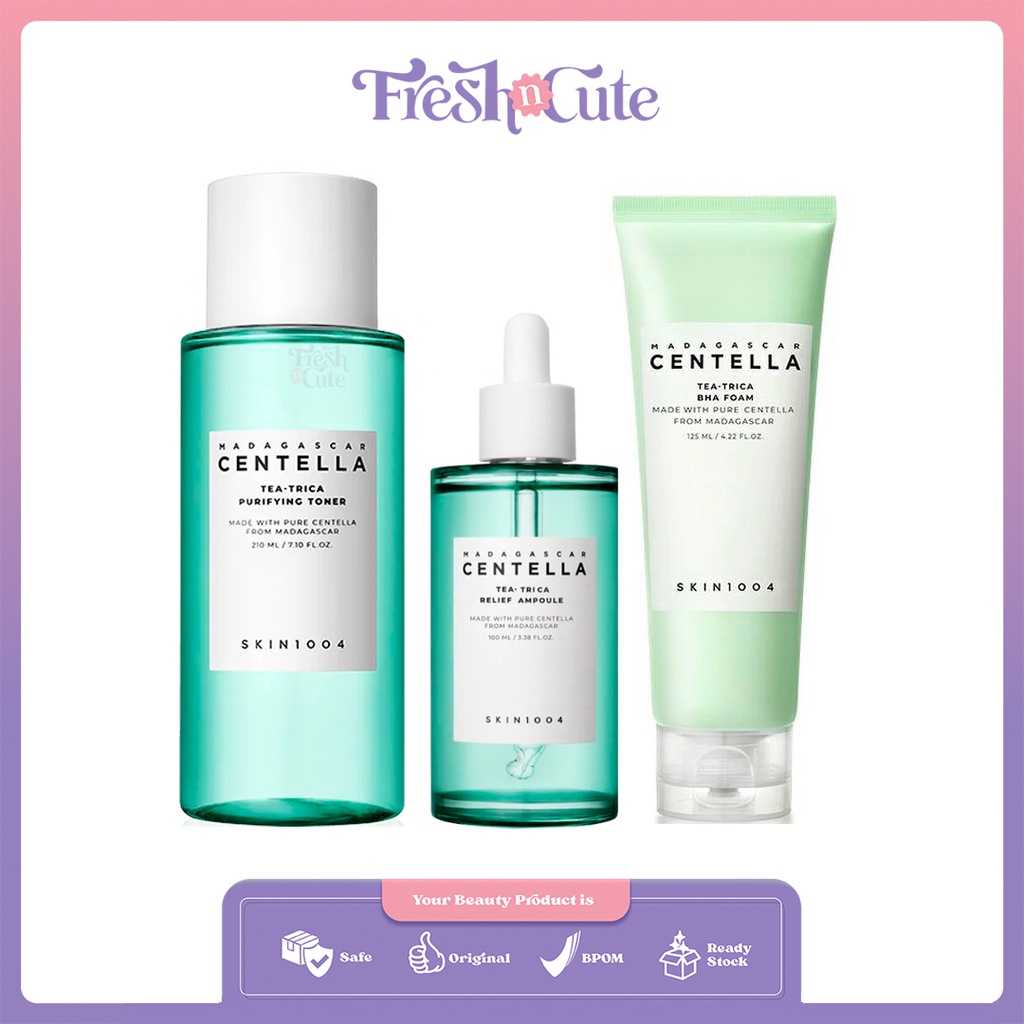 [NEAR ED] SKIN1004 - Madagascar Centella Tea Trica Relief Ampoule || Toner || BHA Foam