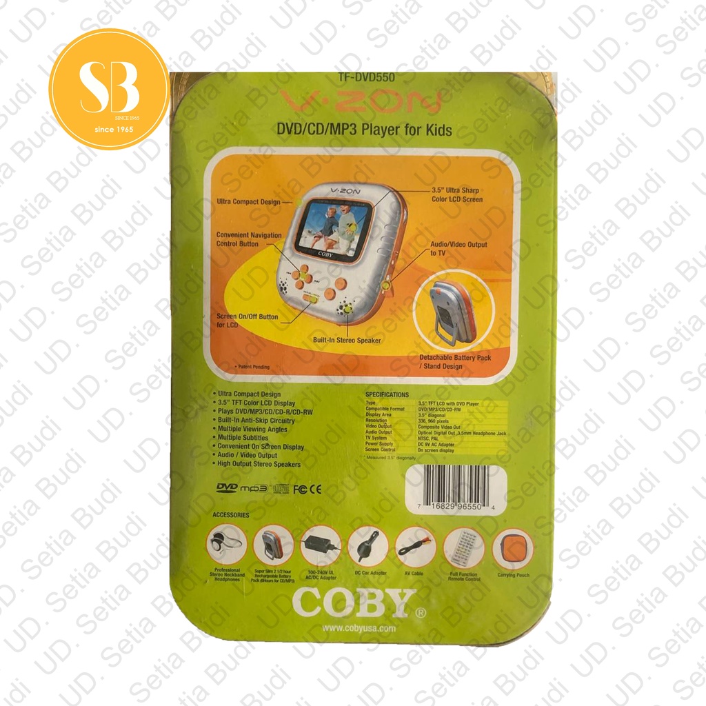 CD VCD DVD Player Portable Kids Anak Coby DVD-550 Baru dan Murah