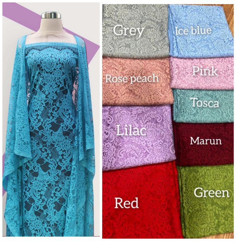 brukat semi prancis, semifrancis fatmawati katun,kain brokat kebaya halus