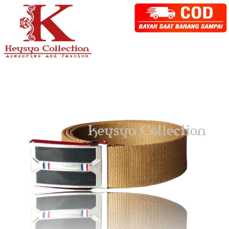 ikat pinggang pria kanvas sabuk pria tanpa Lobang