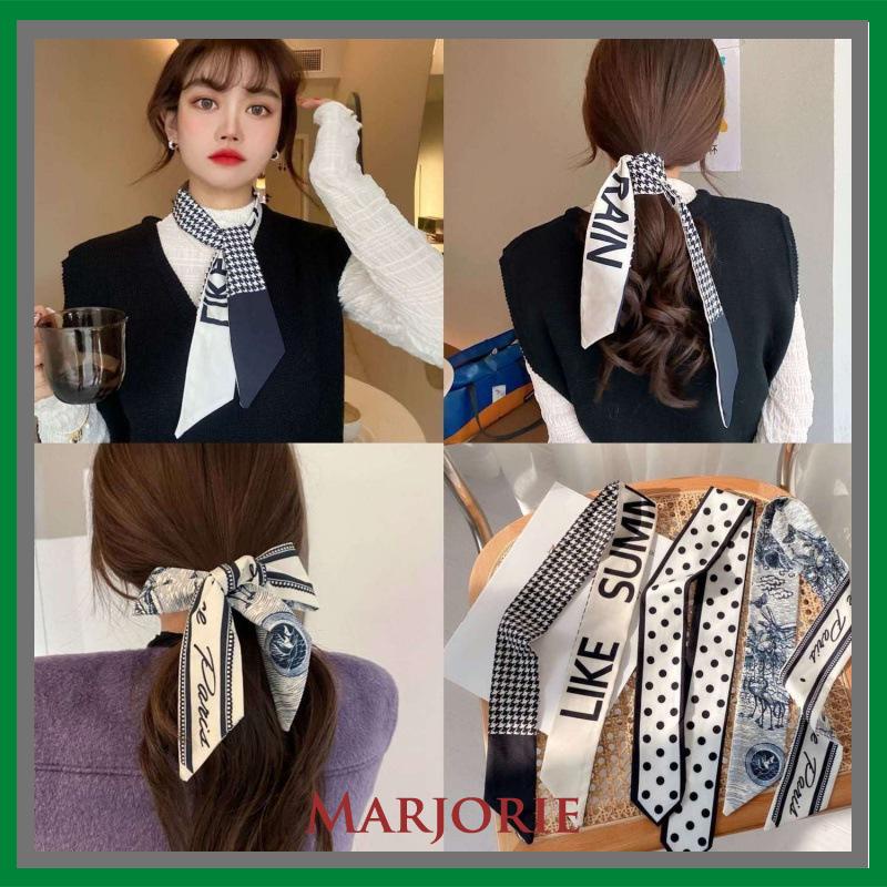 Syal/Ikat Kepala/Ikat Rambut Multifungsi Elegan/Desain Pita Prancis Wanita S-MJD