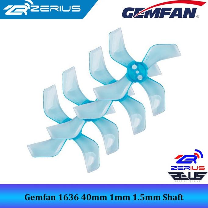 Gemfan 1636 40mm 4-Blade 1.5mm 1mm Shaft Propeller