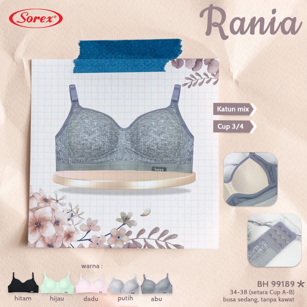 Bra BH Rania Tanpa kawat Semi Sport 99189 Sorex