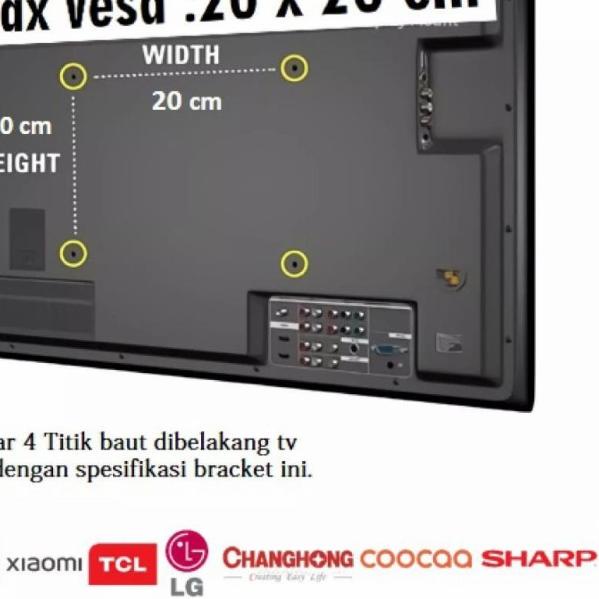 Bracket Braket Smart TV 32 40 42 43 Inch Sony Toshiba Aqua Polytron - LOKAL