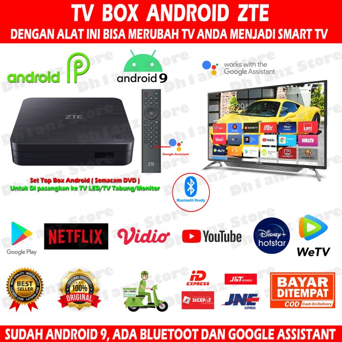 Produk Terbaru Tv Box Android Zte, Android 9 Ada Bluetooth Dan Support Google Voice