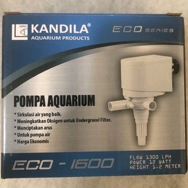 KANDILA ECO-1600 POMPA AIR CELUP FILTER AQUARIUM KOLAM LOW WATT POWER HEAD HEMAT LISTRIK