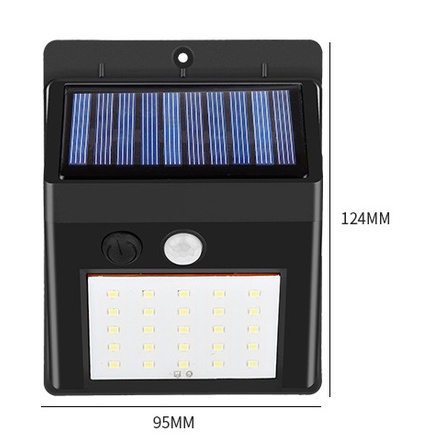 Lampu LED Outdoor Solar Panel 30 Titik Waterproof Lampu Hemat Listrik