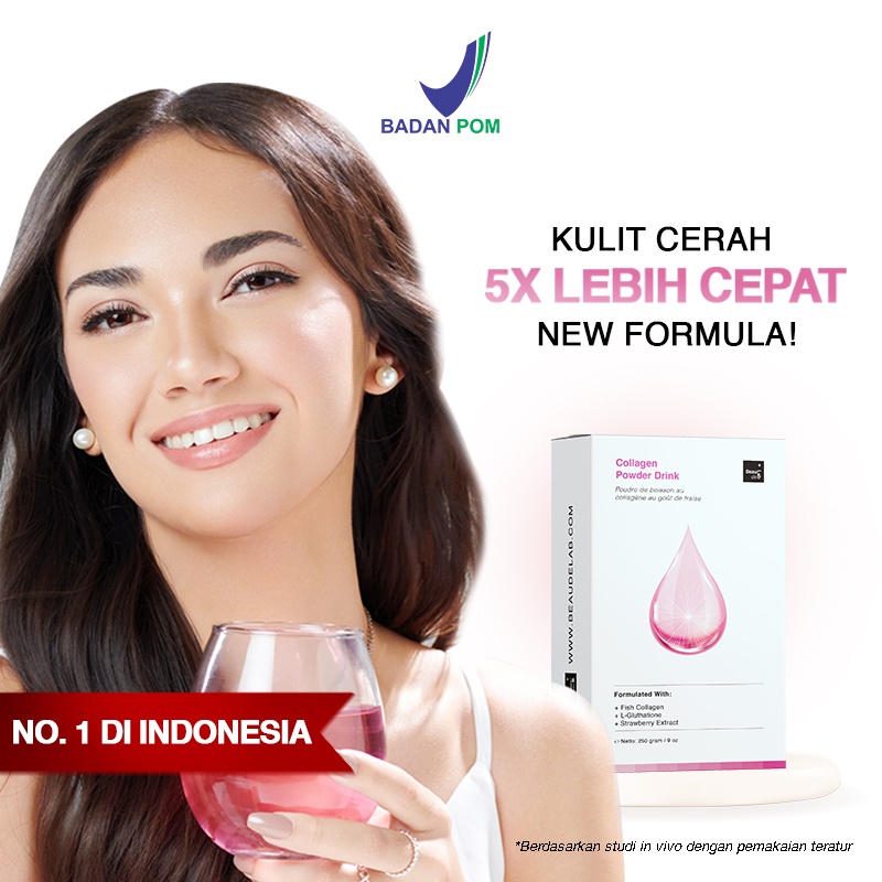 Minuman Kolagen Pemutih Badan Cepat | Beaudelab Premium Collagen Drink | Colagen Beauty Drink-Collagen 250gr